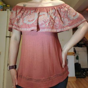 Floral Peach Short Sleeve